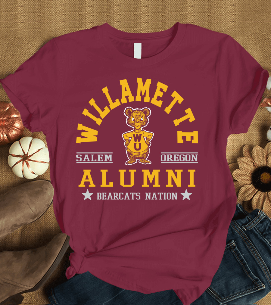 Willamette University Alumni Salem Oregon Bearcats Nation WU T-Shirt