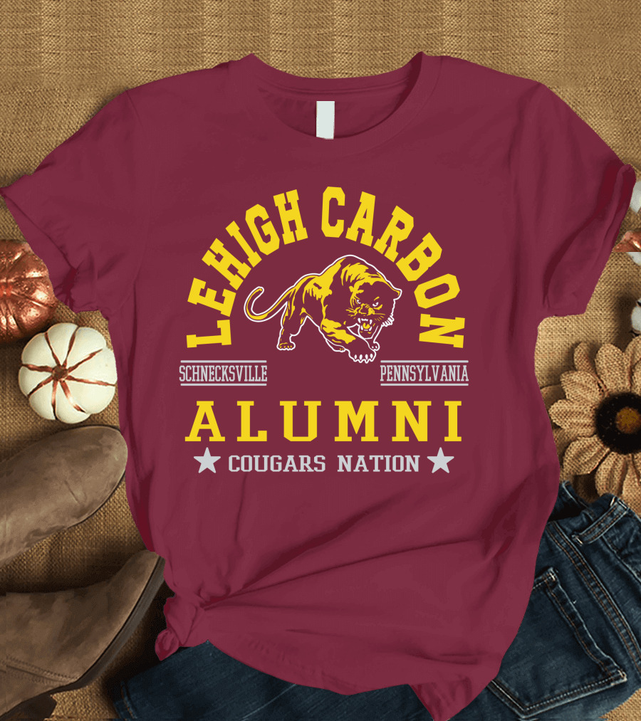 Lehigh Carbon Alumni Cougars Nation Schnecksville Pennsylvania T-Shirt