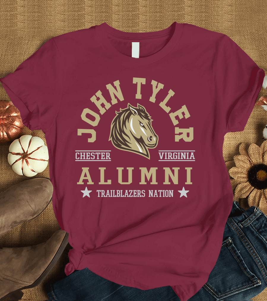 John Tyler Chester Virginia Alumni Trailblazers Nation T-Shirt