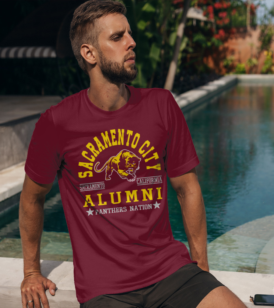 Sacramento City Alumni Panthers Nation Sacramento California T-Shirt