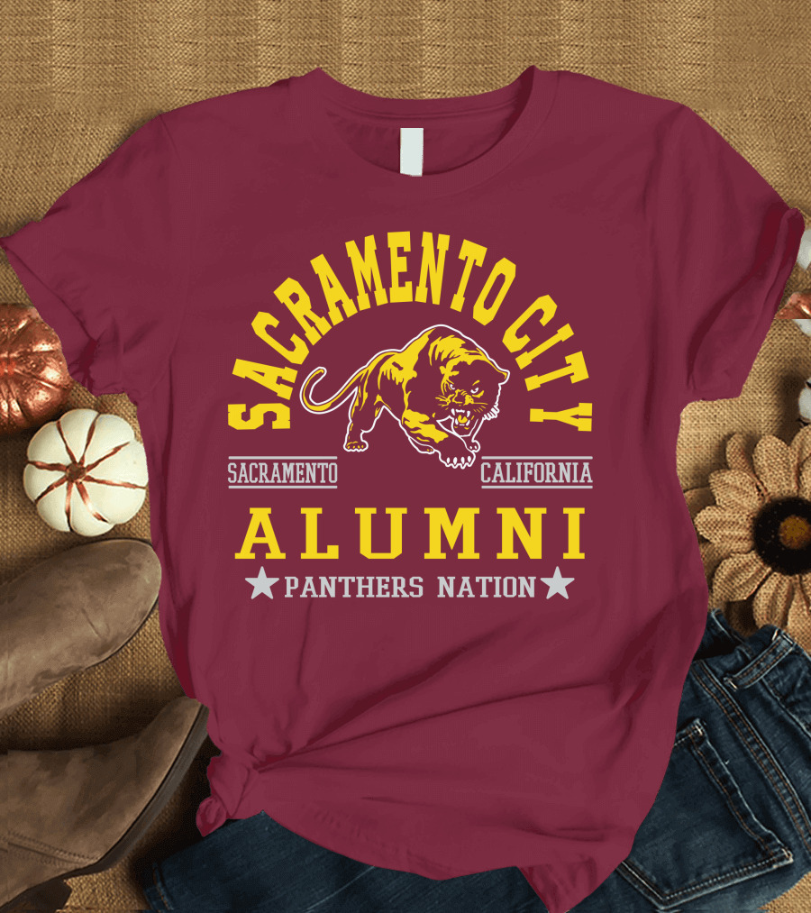 Sacramento City Alumni Panthers Nation Sacramento California T-Shirt