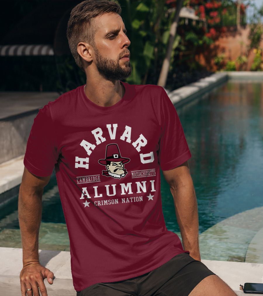 Harvard Alumni Cambridge Massachusetts Crimson Nation T-Shirt