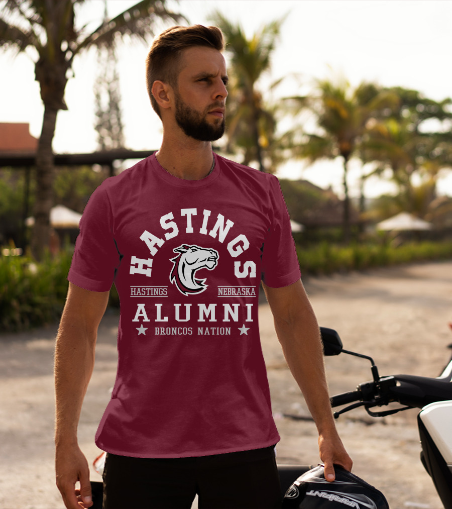 Hastings Nebraska Alumni Broncos Nation Hastings College T-Shirt