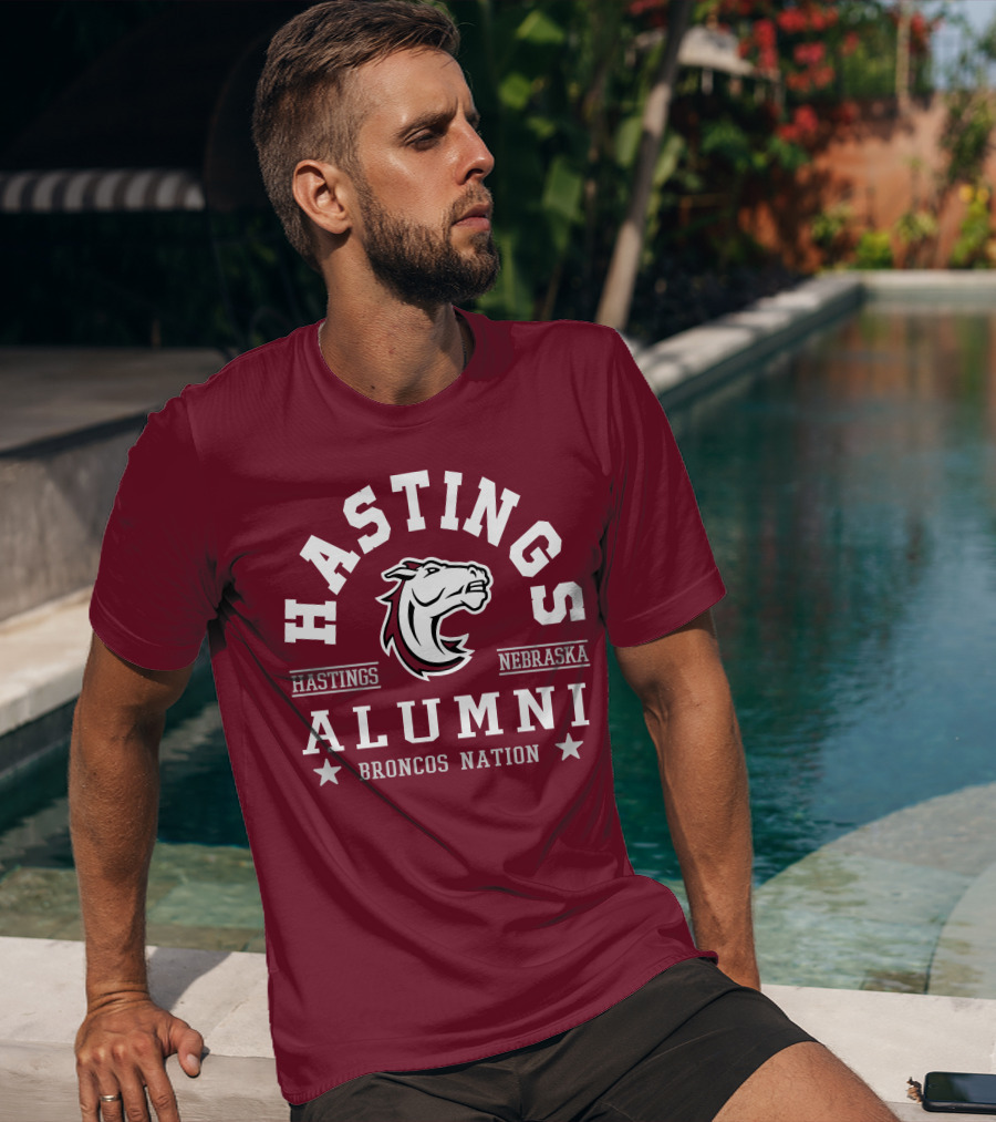 Hastings Nebraska Alumni Broncos Nation Hastings College T-Shirt