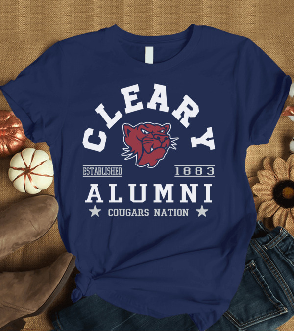 T-Shirt: Cleary Alumni Cougars Nation Established 1883 T-Shirt Cleary Alumni Cougars Nation Established 1883 T-Shirt