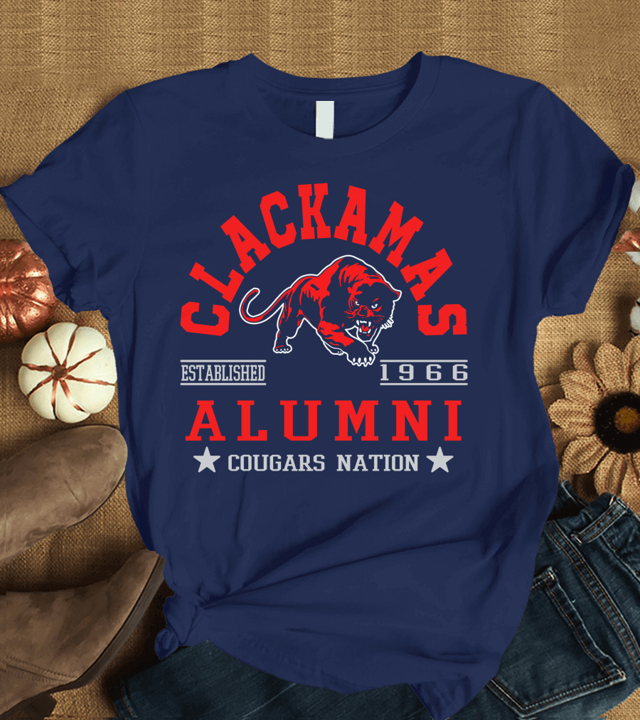 Clackamas Alumni Established 1966 Cougars Nation T-Shirt