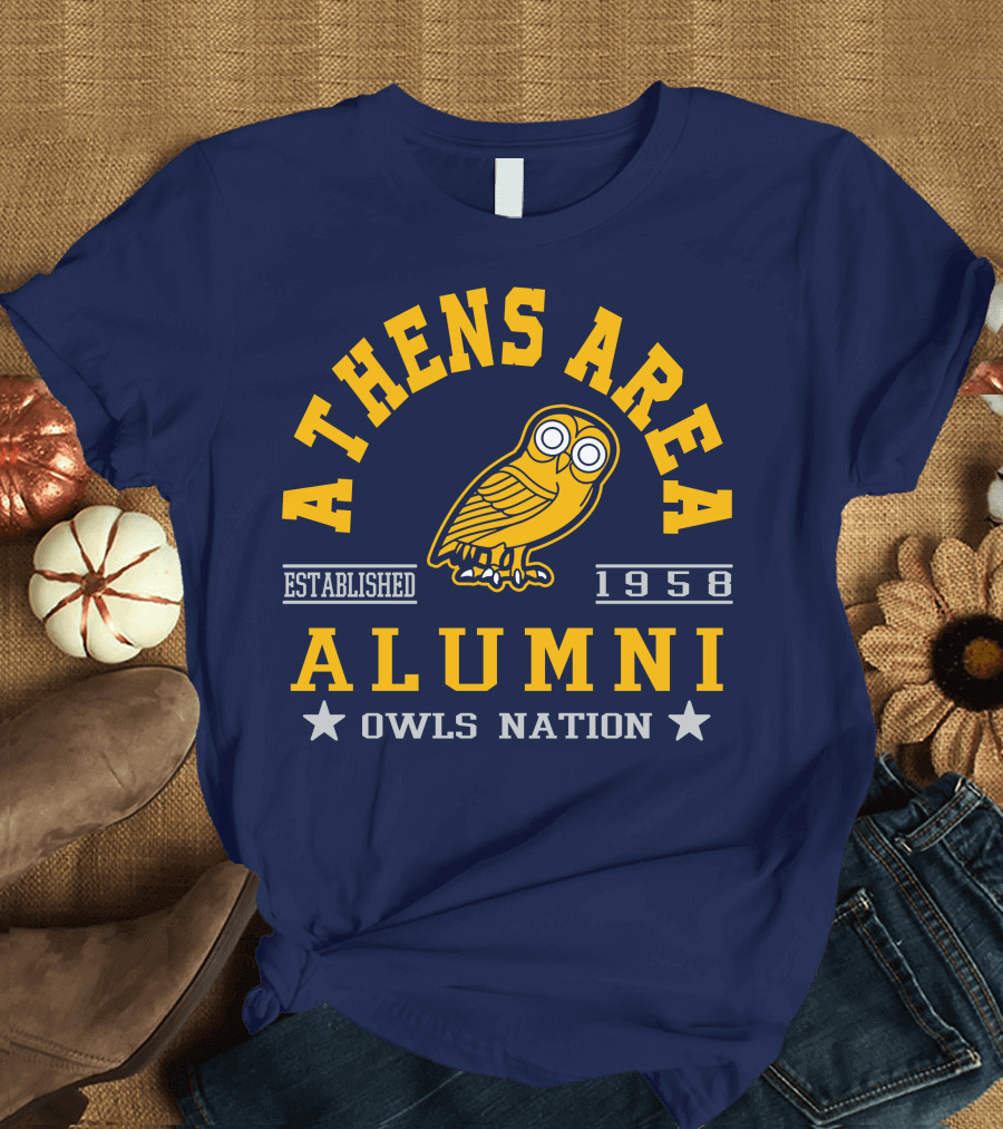 Athens Area Alumni Owls Nation Established 1958 T-Shirt