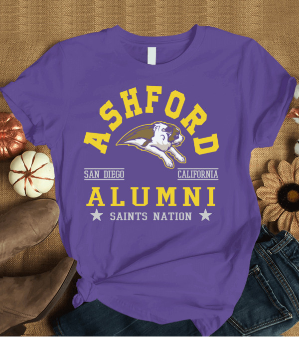 T-Shirt: Ashford Alumni San Diego California Saints Nation T-Shirt Ashford Alumni San Diego California Saints Nation T-Shirt