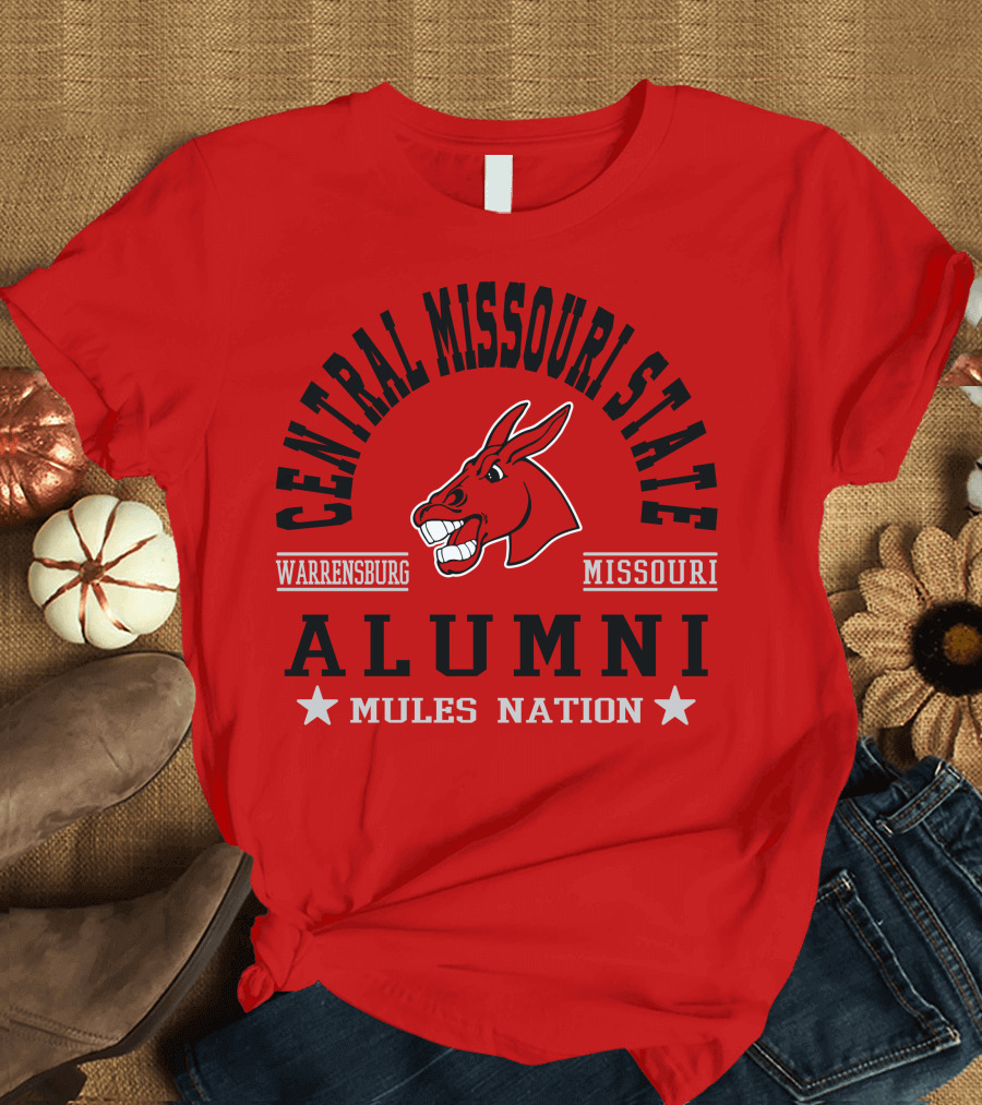 Central Missouri State Warrensburg Missouri Alumni Mules Nation T-Shirt