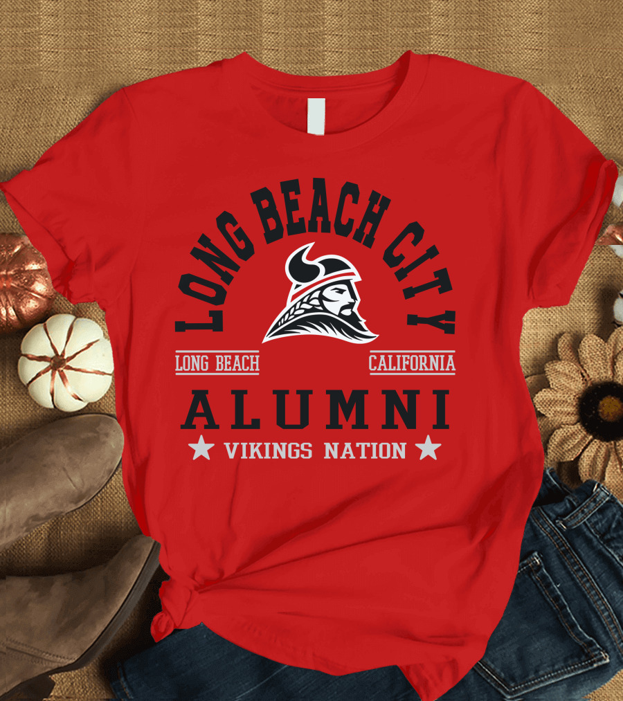 Long Beach City Alumni Vikings Nation California T-Shirt