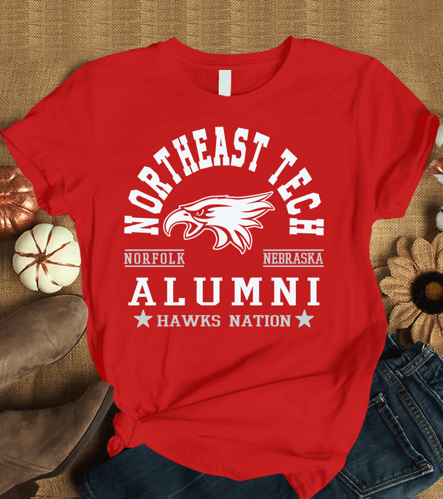 Northeast Tech Norfolk Nebraska Alumni Hawks Nation T-Shirt