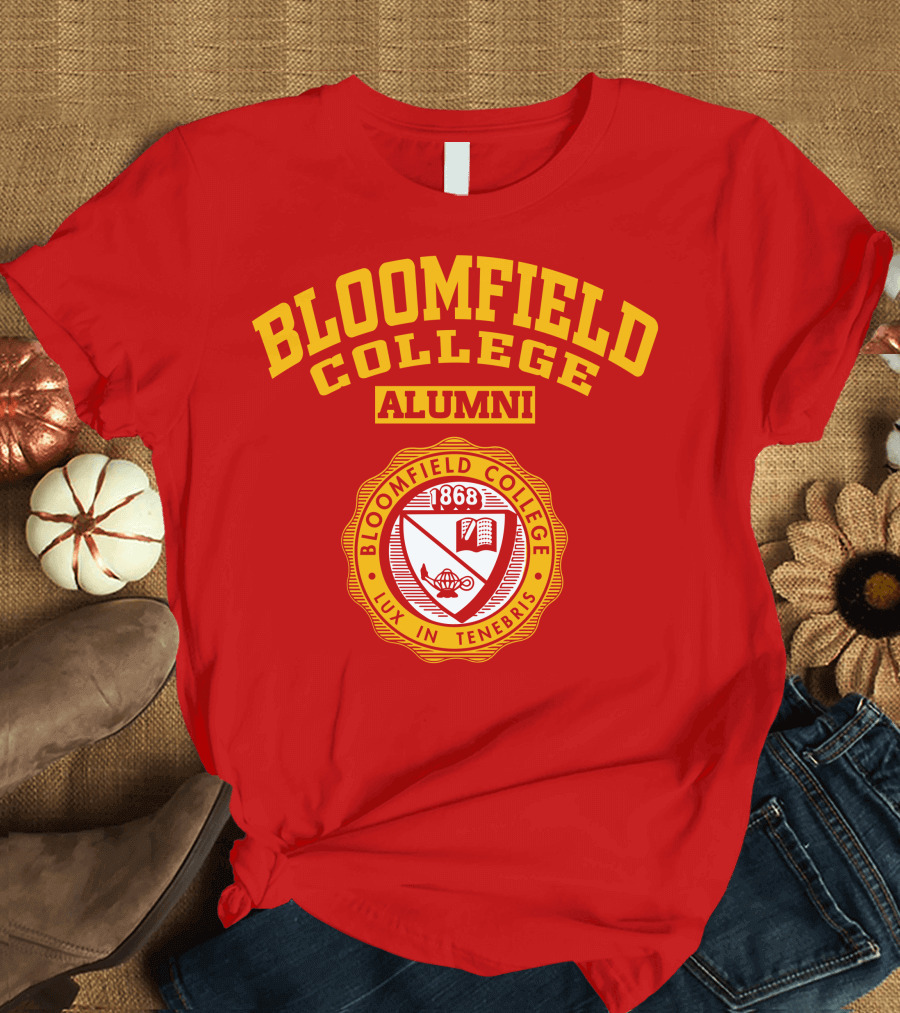 Bloomfield College Alumni 1868 Lux In Tenebris Emblem T-Shirt