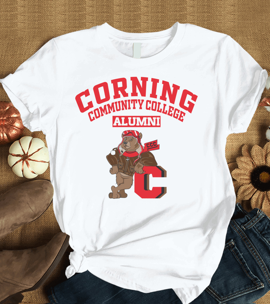 Corning Community College Alumni Bear Mascot CCC T-Shirt