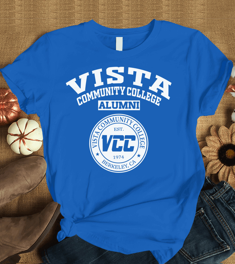 Vista Community College Alumni VCC Berkeley CA Est 1974 T-Shirt