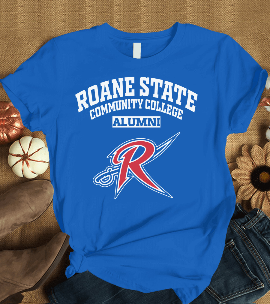 Roane State Community College Alumni with Red R Logo and Sword T-Shirt
