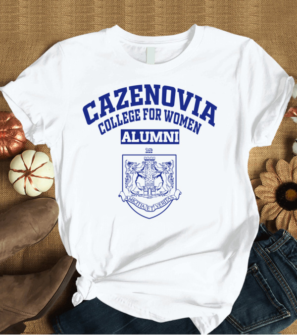 T-Shirt: Cazenovia College for Women Alumni Amicitia et Veritas Crest T-Shirt Cazenovia College for Women Alumni Amicitia et Veritas Crest T-Shirt