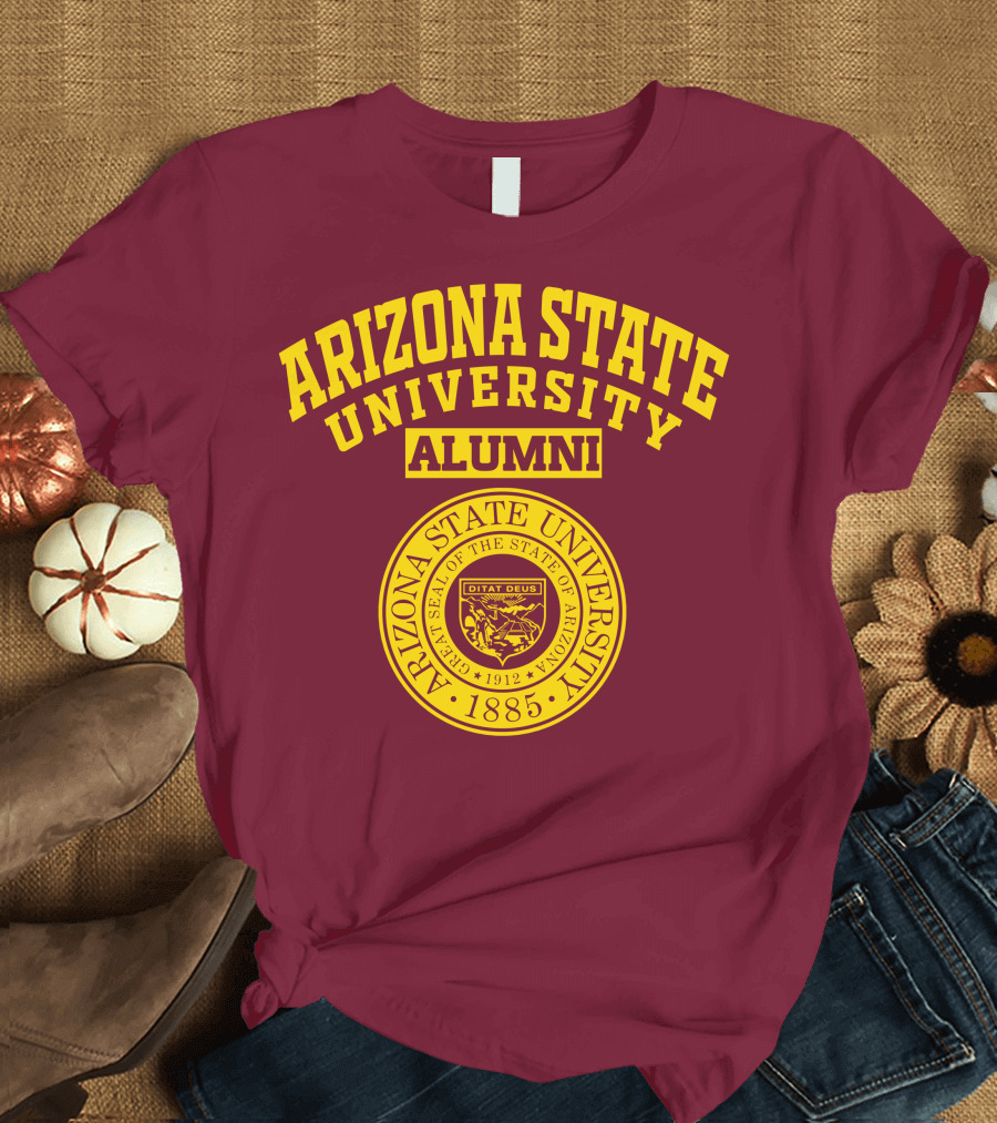 Arizona State University Alumni 1885 Great Seal Ditat Deus T-Shirt