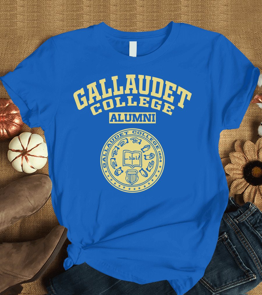 Gallaudet College Alumni 1864 Seal with Sign Language Symbols T-Shirt