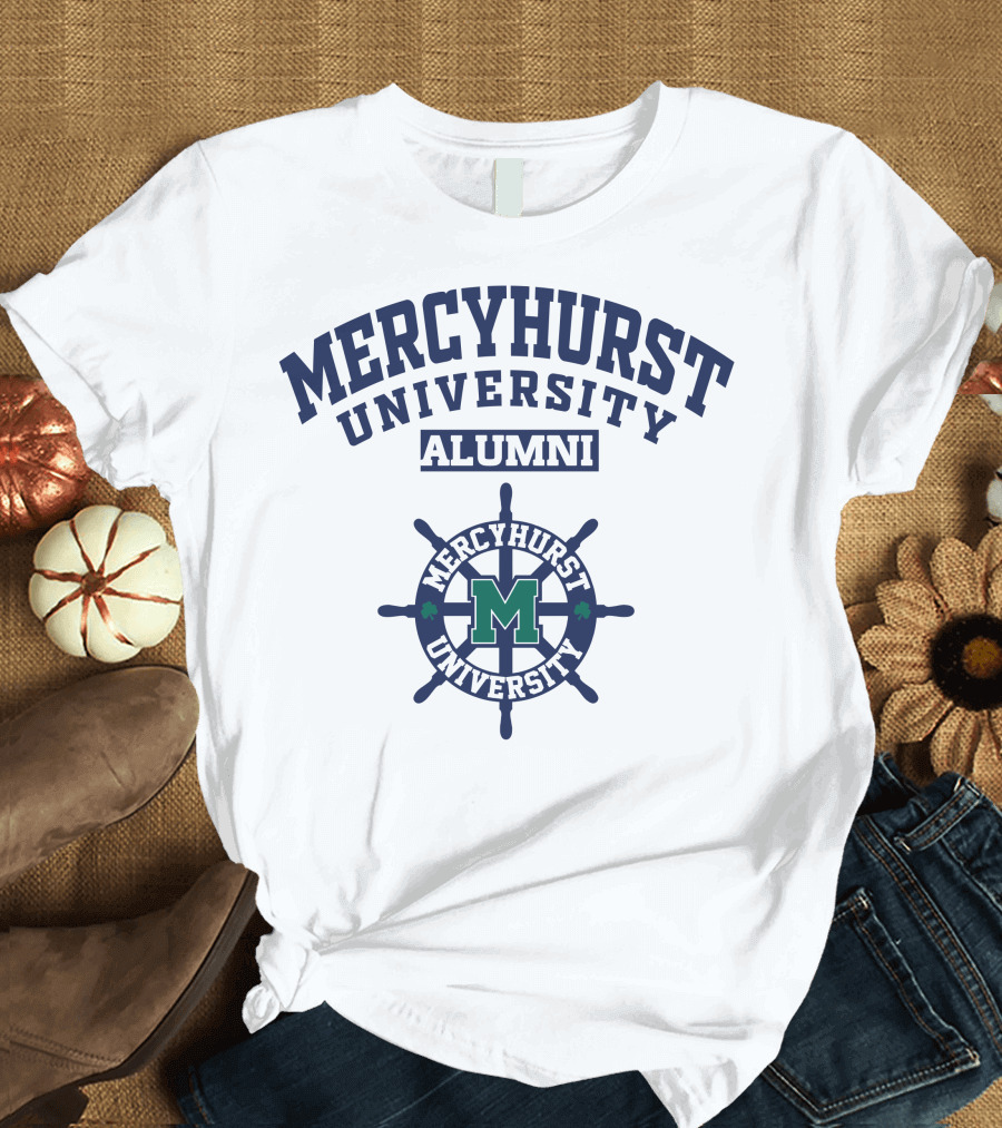 Mercyhurst University Alumni Wheel Logo with M T-Shirt