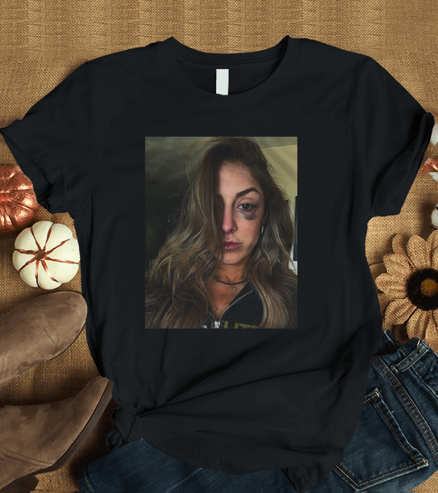 Britt Baker Battle Damage Wrestling Portrait Badass Wrestler Face Injury T-Shirt