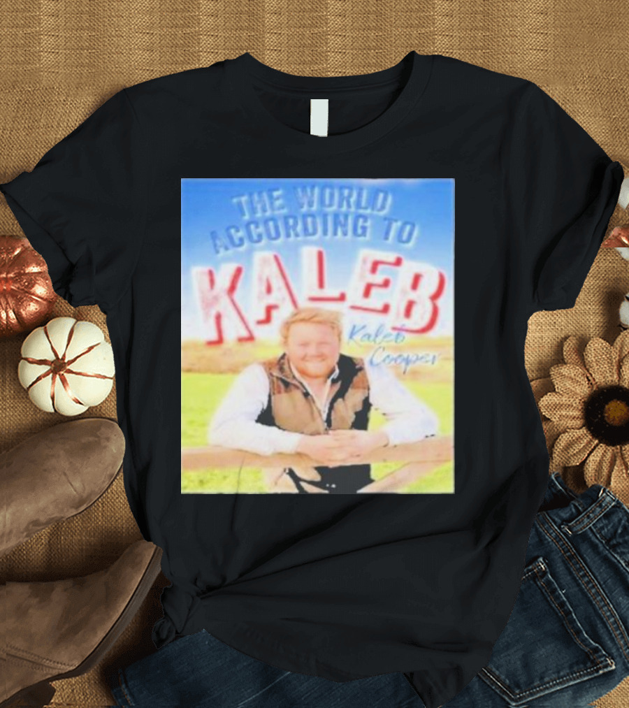 The World According To Kaleb Kaleb Cooper Book Cover T-Shirt