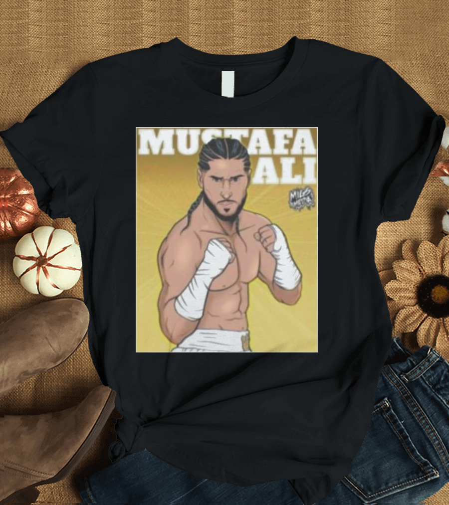 Mustafa Ali Boxer Migs Media T-Shirt