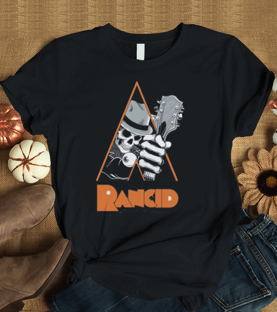 pvnx Rancid Skull Guitar Fedora T-Shirt
