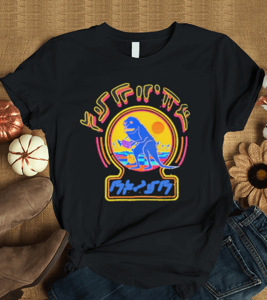 Star Lord Peter Quill Retro Dinosaur Sunset T-Shirt