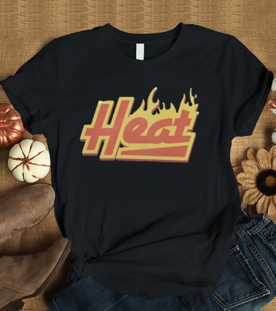 Court Culture Heat Flames Basketball Enthusiast T-Shirt