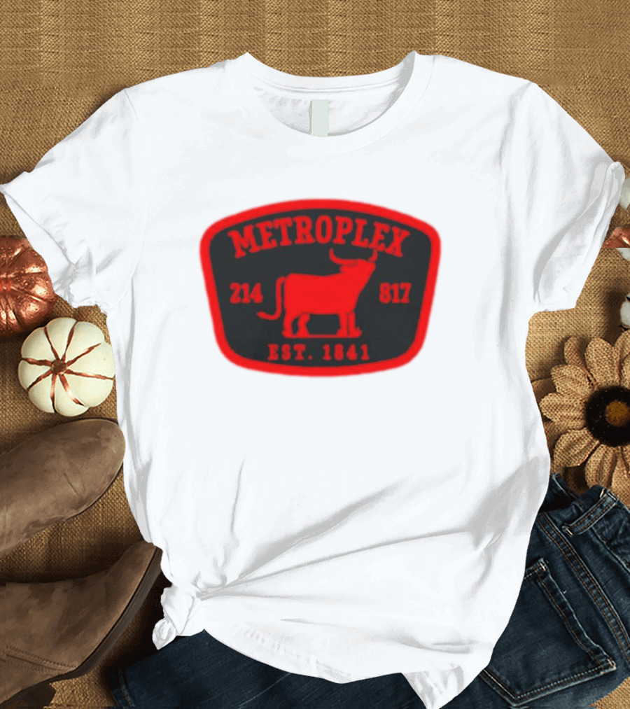 Metroplex 214 817 Est 1841 Longhorn Patch T-Shirt