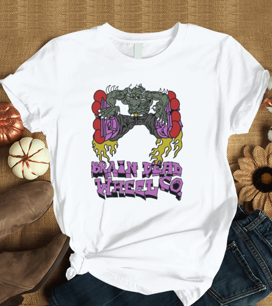 Brain Dead Wheel Co Dragon Skater T-Shirt