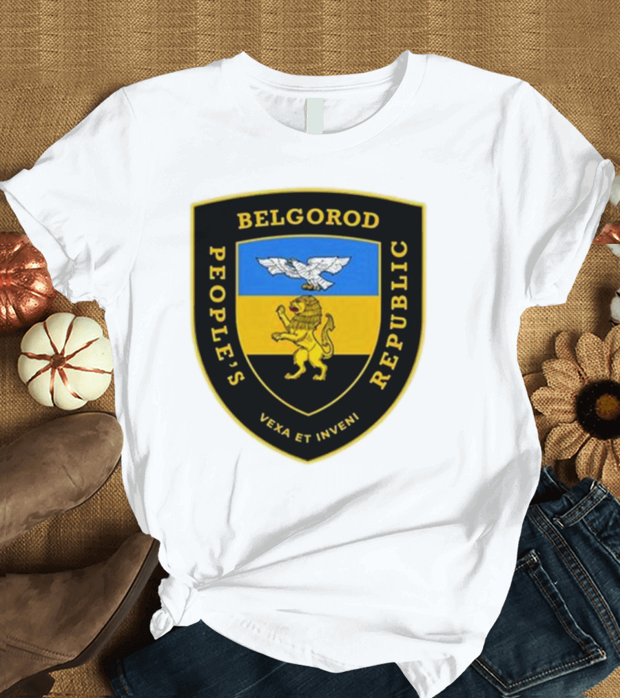 Saint Javelin Belgorod People’s Republic Vexa et Inveni Lion and Eagle Crest T-Shirt
