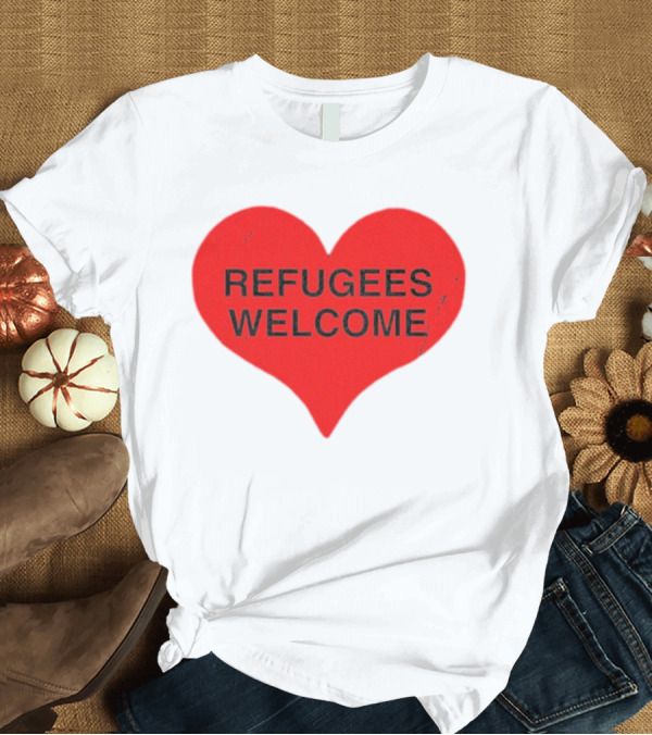 T-Shirt: Refugees Welcome Heart T-Shirt Refugees Welcome Heart T-Shirt