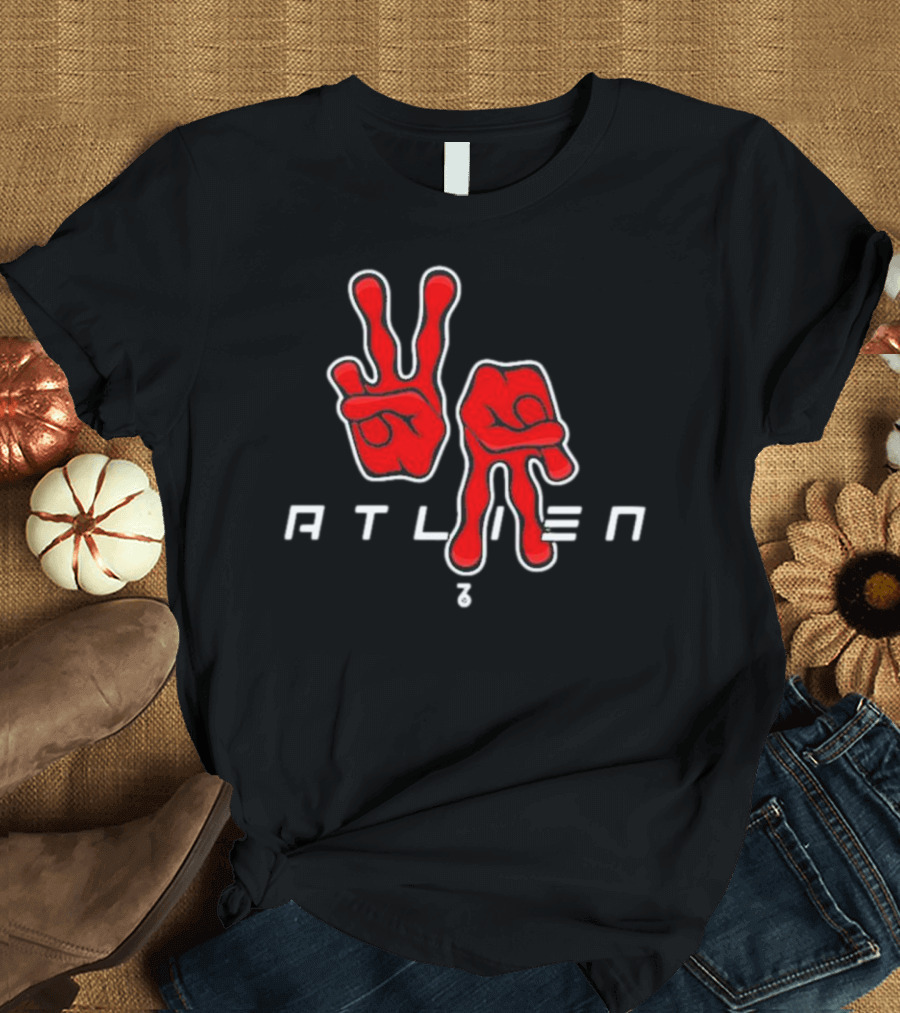 Seven Six Atliens Oukastnight Peace Sign T-Shirt