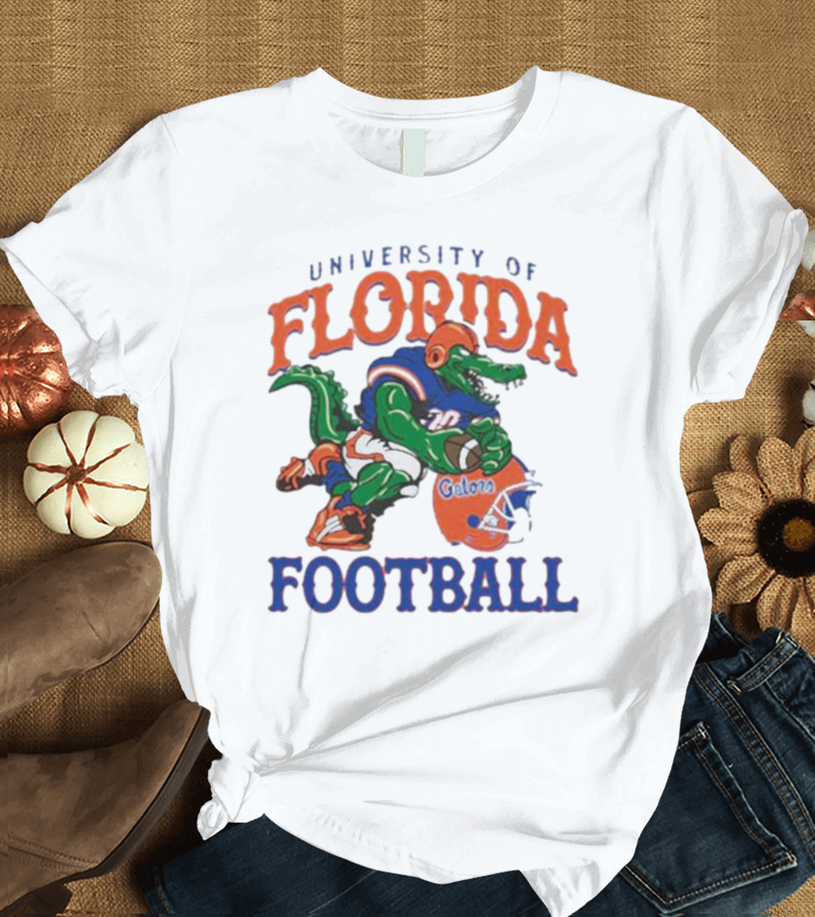 University of Florida Gators Football Alligator Mascot and Helmet T-Shirt