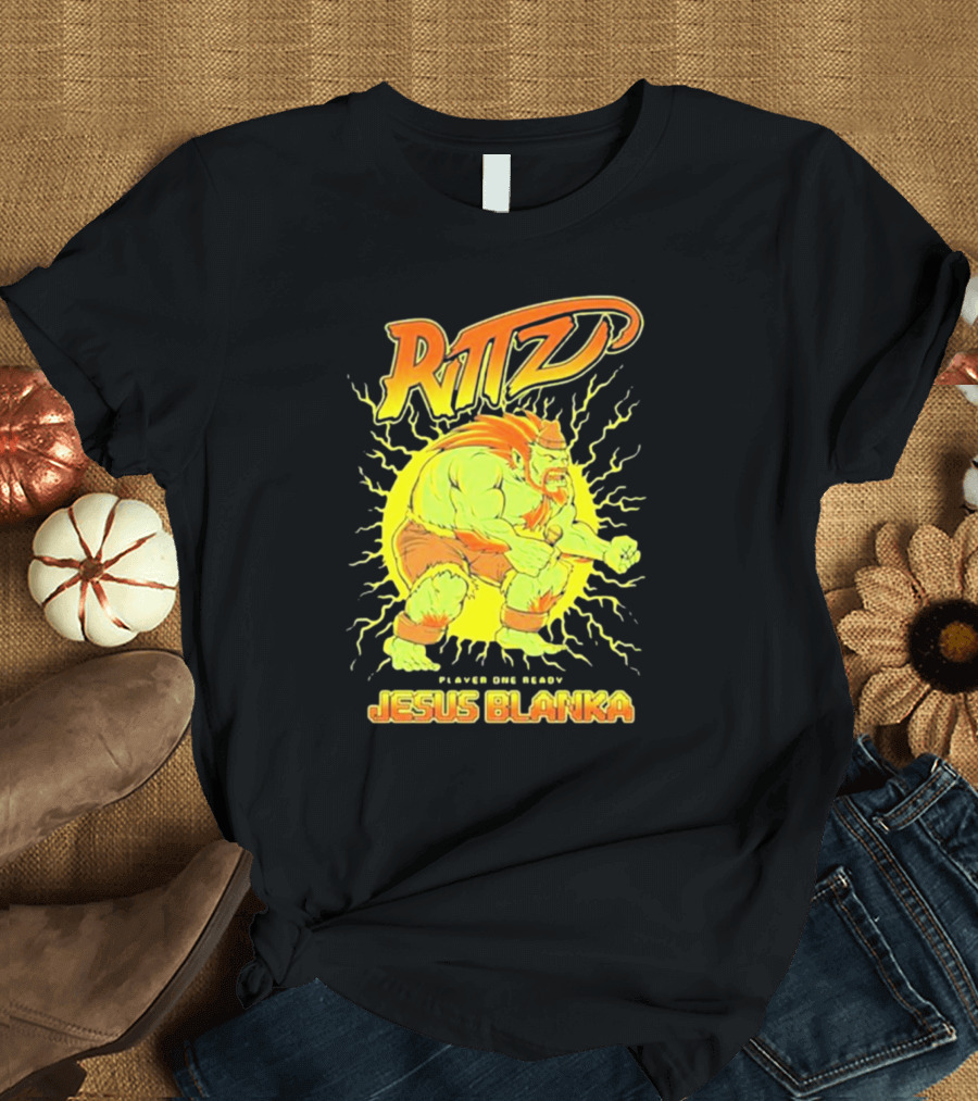 Rittz Player One Ready Jesus Blanka Street Fighter T-Shirt