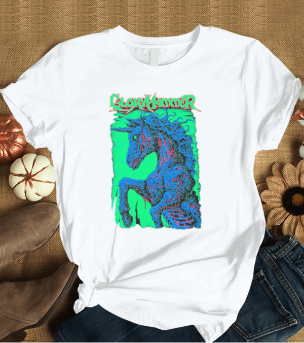 T-Shirt: Gloryhammer Glowing Zombie Unicorn T-Shirt Gloryhammer Glowing Zombie Unicorn T-Shirt