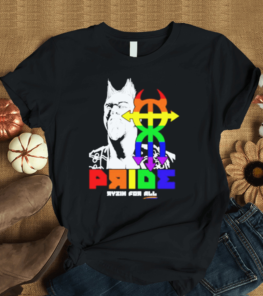 Pride Ryzin for All Rainbow Symbol with Warrior T-Shirt