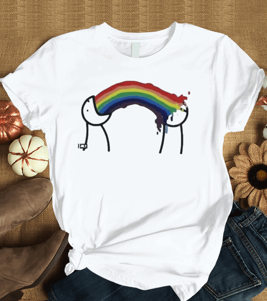 James Woods Sick of It Rainbow Puke Meme T-Shirt