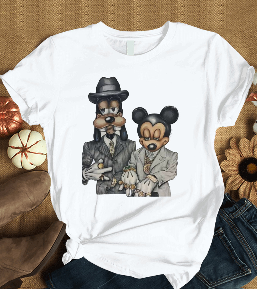 90s Hip Hop Dancehall Soca Junkie Mickey Mouse Goofy Fashion T-Shirt