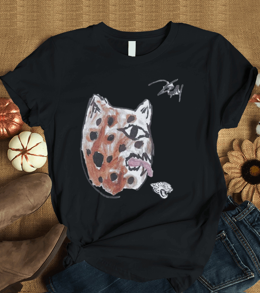 Jacksonville Jaguars Artwork by Tank Bigsby Featuring Stylized Jag Head T-Shirt