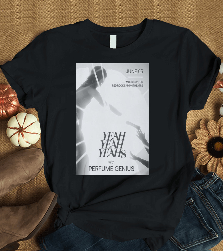 Yeah Yeah Yeahs with Perfume Genius June 05 Red Rocks Morrison CO T-Shirt