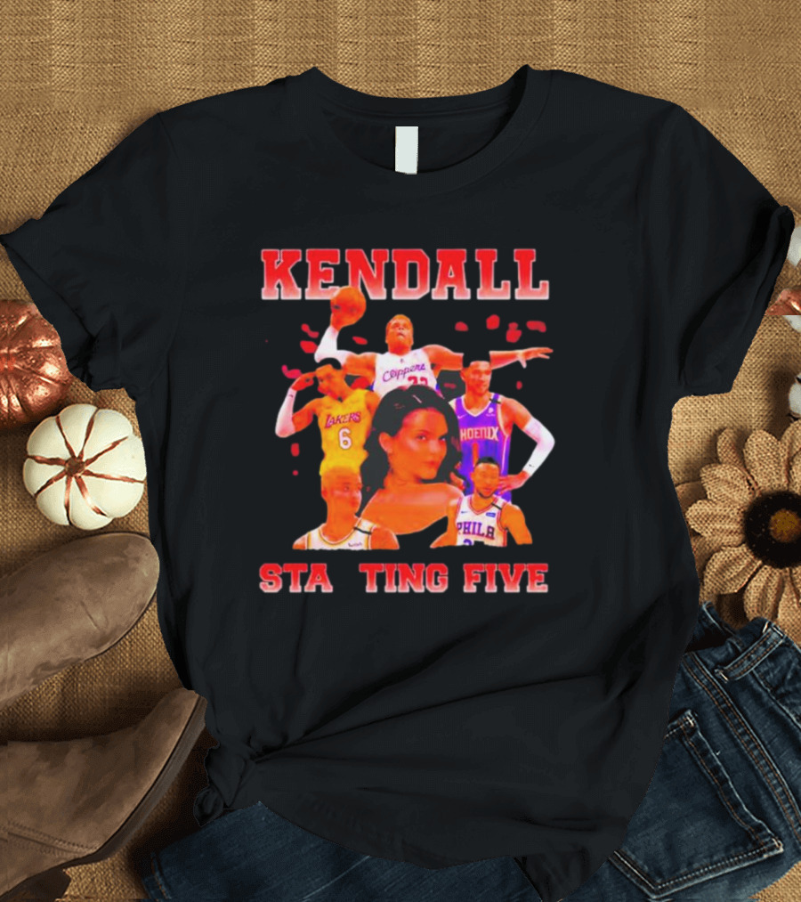 Kendall Jenner Basketball Starting Five NBA T-Shirt
