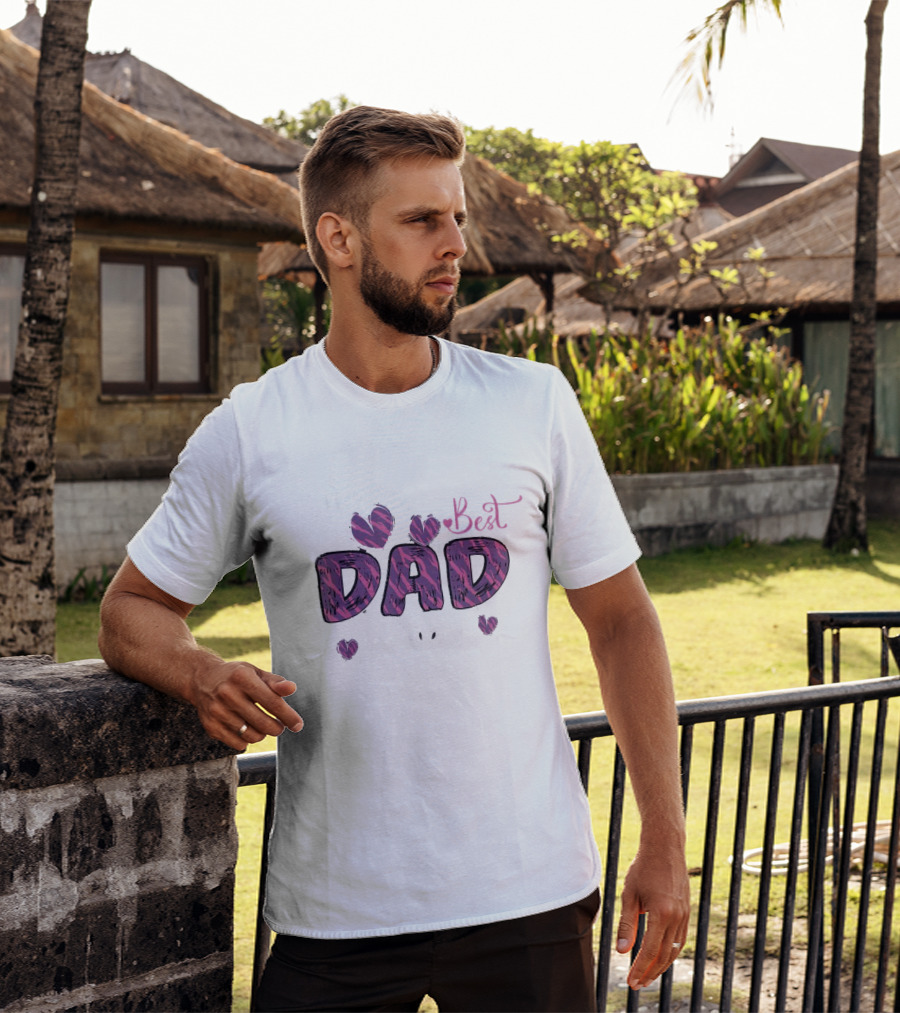 The Best Dad Ever Father's Day Hearts T-Shirt