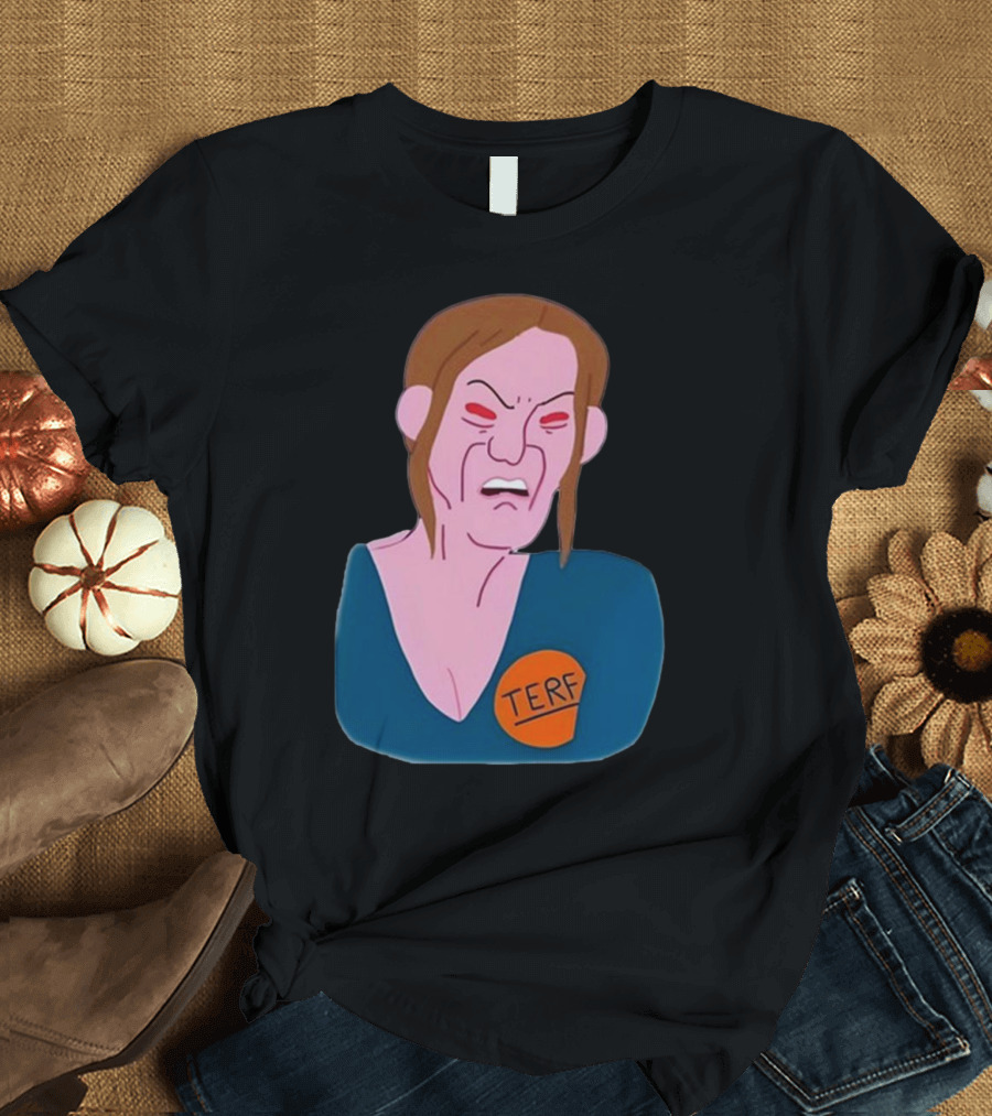 JK Rowling TERF Angry Cartoon Sticker T-Shirt