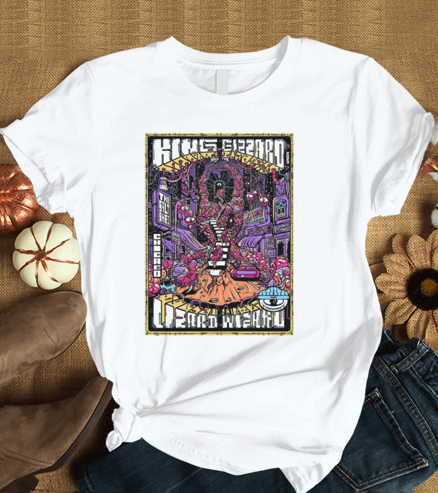 King Gizzard and The Lizard Wizard The Salt Shed Chicago Lizard Wizard T-Shirt