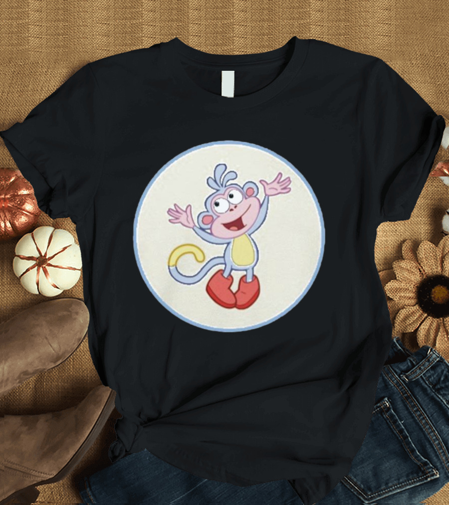 Boots the Monkey Character with Red Boots from Popular Children's Show T-Shirt