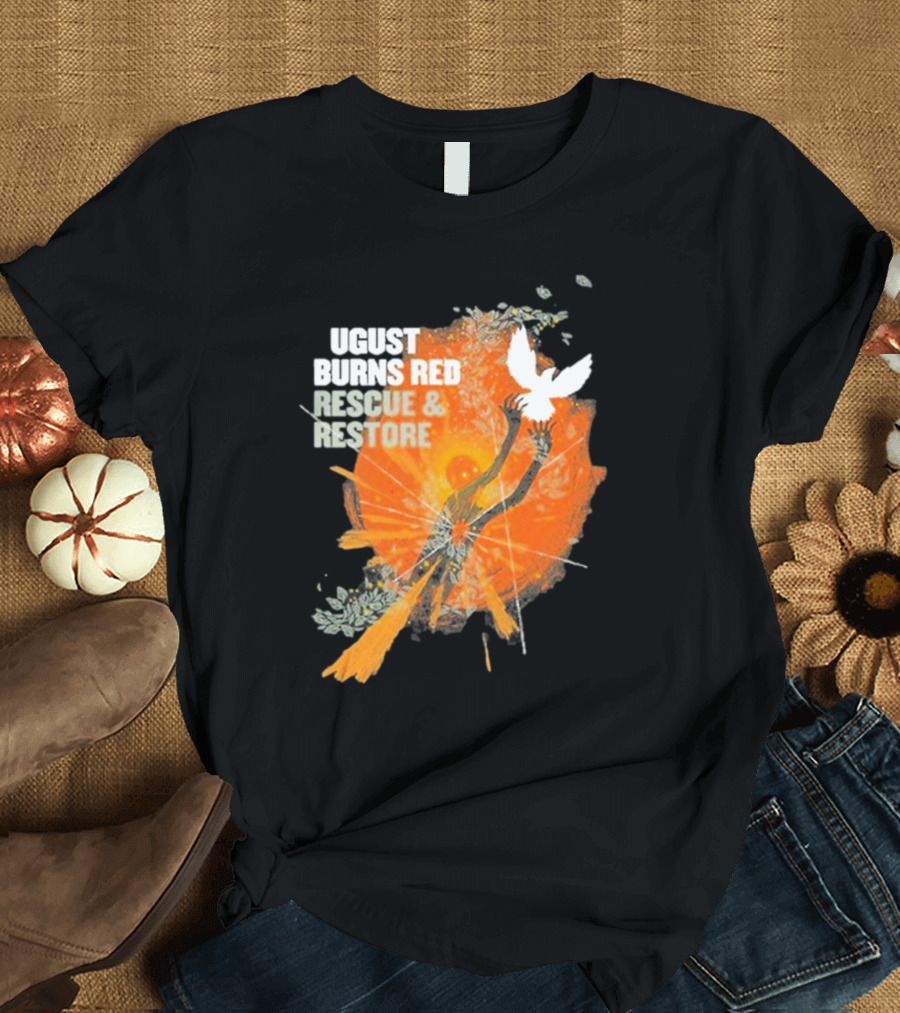 August Burns Red Rescue and Restore Album Uplifted Hands with Dove T-Shirt