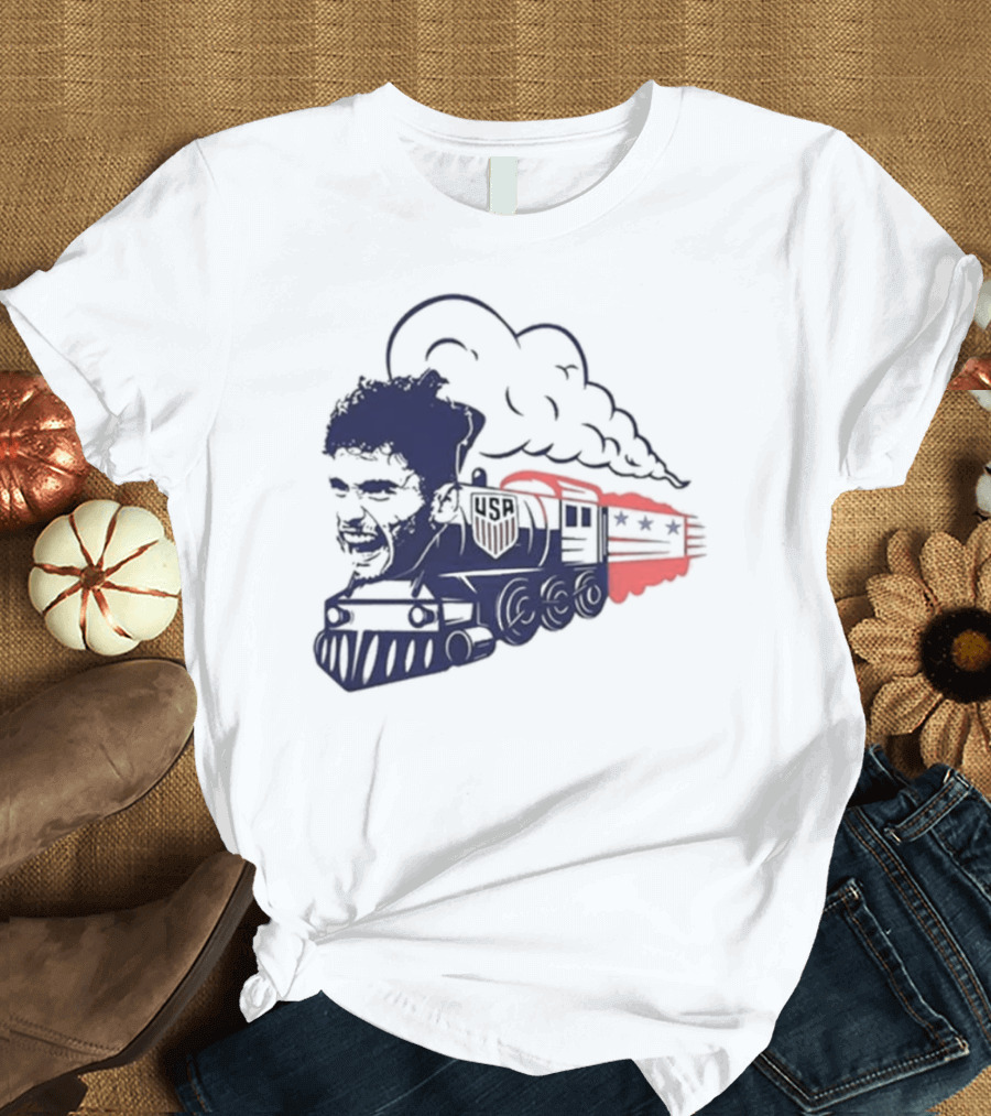 FC Dallas Pepi Train with US Soccer Emblem and Face on Locomotive T-Shirt