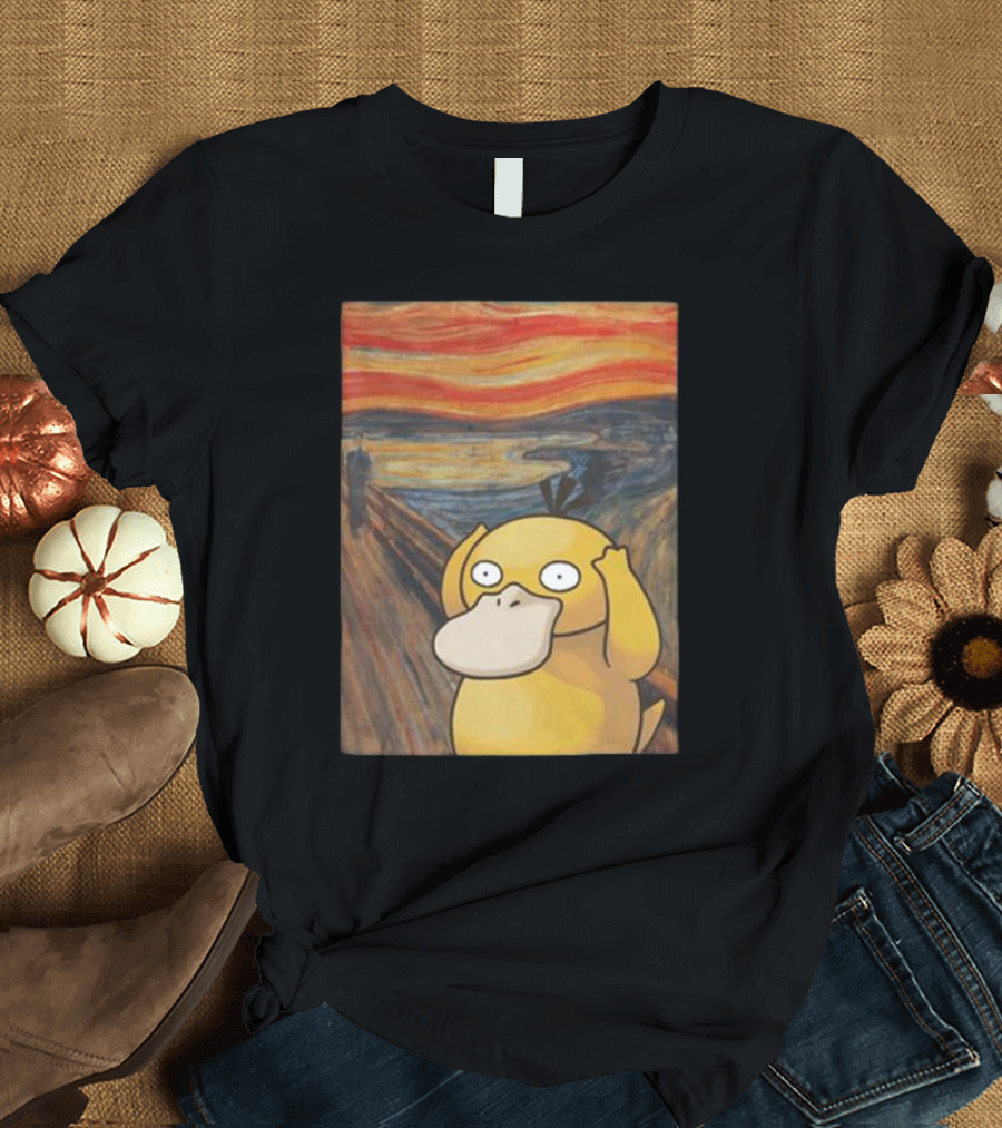 Psyduck Scream Parody Pokemon Art Mashup T-Shirt